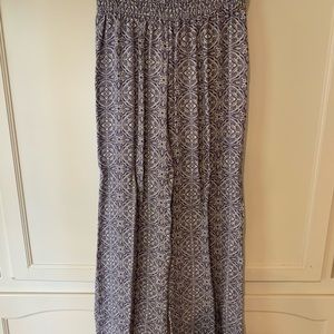 BLUE/ WHITE PALAZZO PANTS
